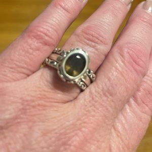 Silpada silver topaz 3 ring set